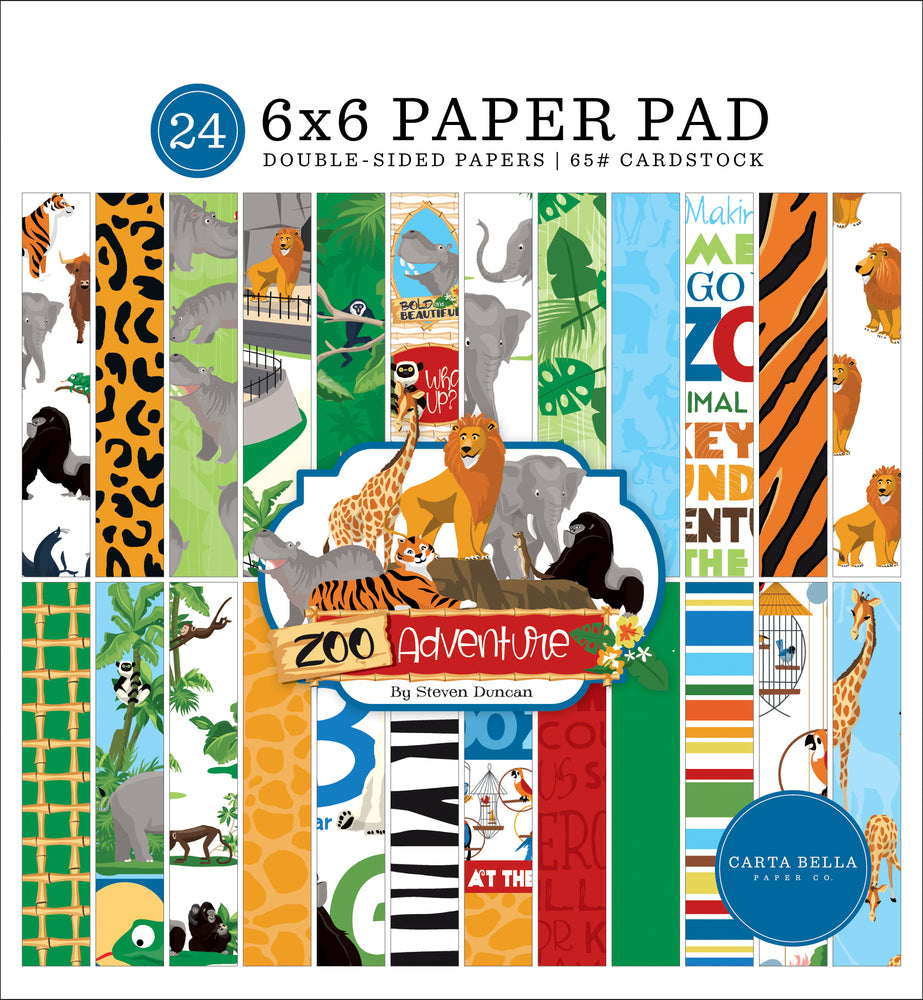 Carta Bella Zoo Adventure 6 x 6 Scrapbook Paper Pad