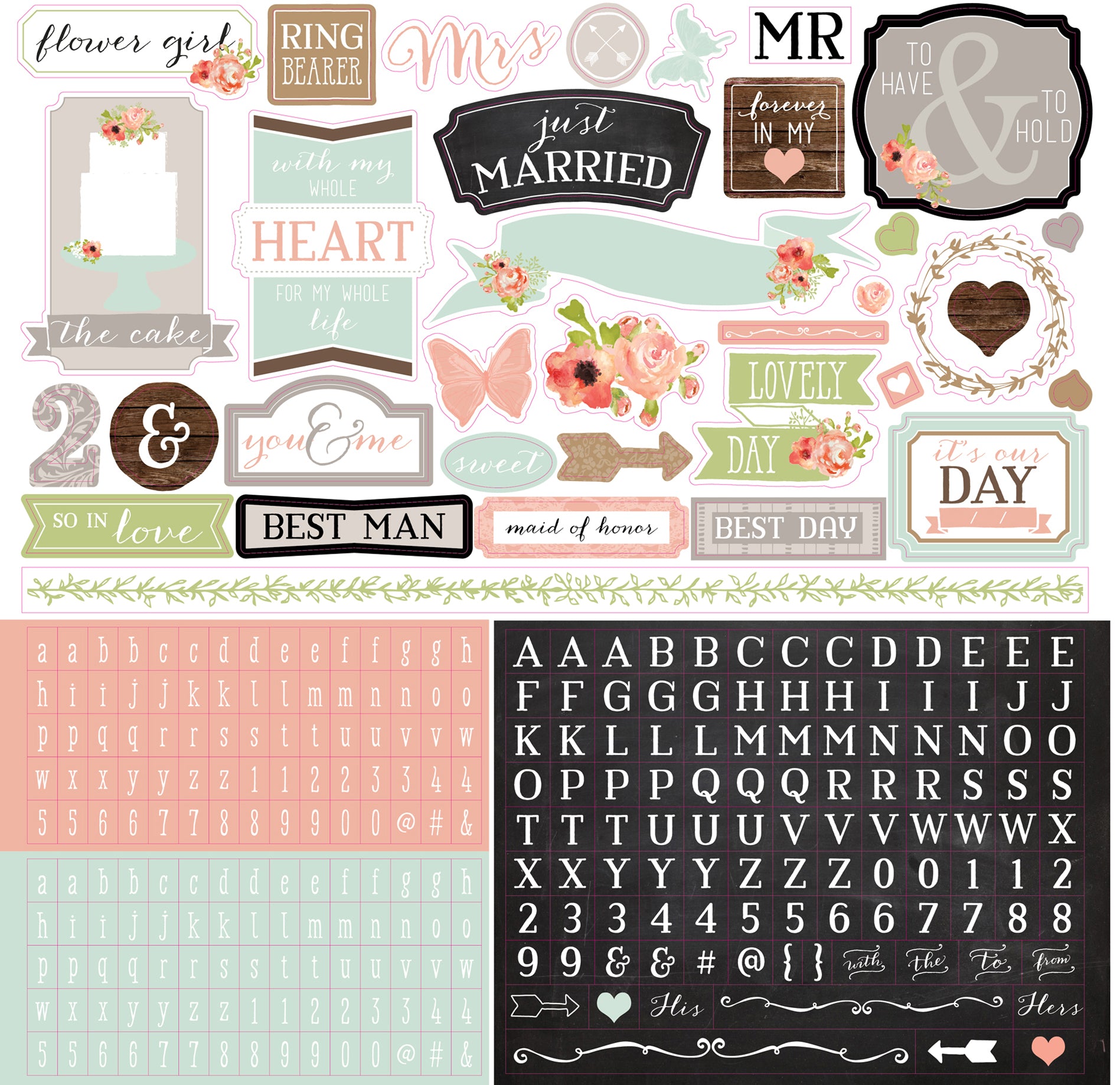 Carta Bella Rustic Elegance 12" X 12" Element Sticker Sheet