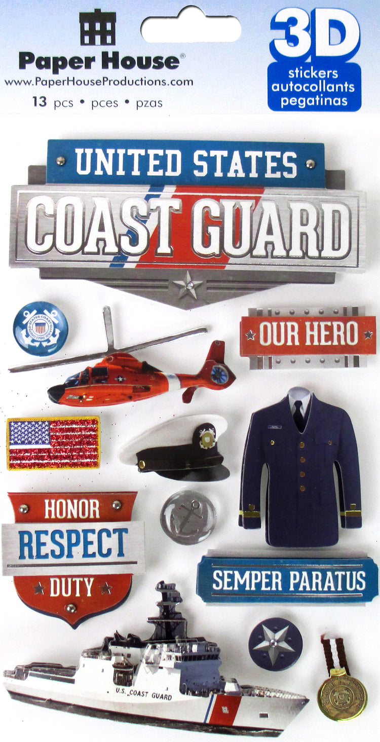Paper House Coast Guard Dimensional Sticker