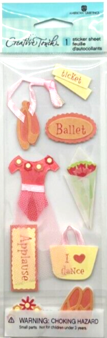 Creative Touch Ballet Dancer Dimensional Stickers