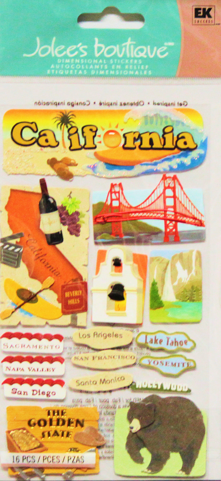 Jolee's Boutique California Dimensional Scrapbook Stickers