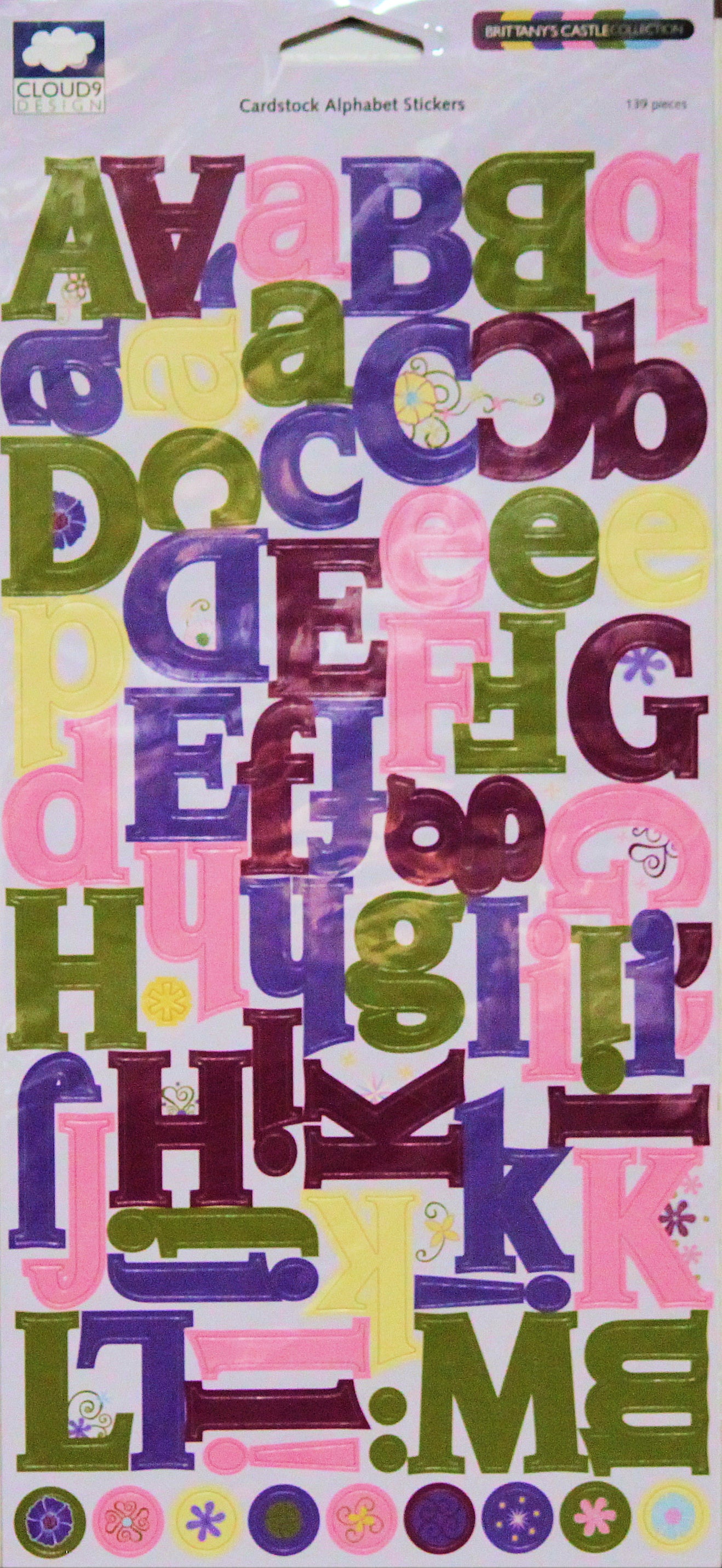 Cloud 9 Design Brittany's Castle Double-Sided Cardstock Alphabet Stickers