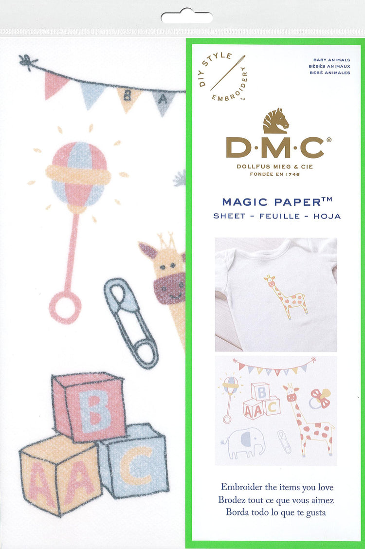 D.M.C Baby Magic Paper Baby Animals 3 Pcs