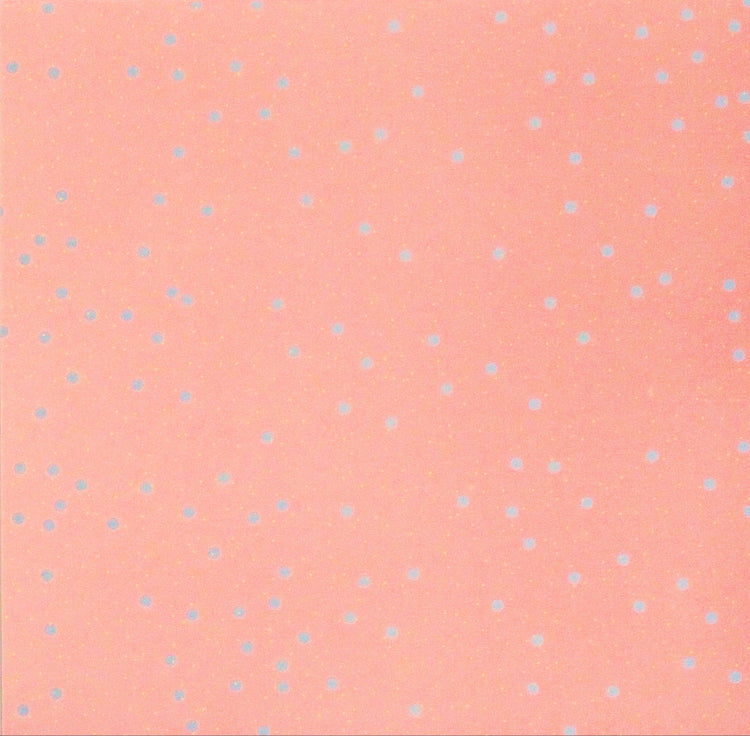 DCWV Easter Blue and White Dots 12 x 12 Flat Scrapbook Paper