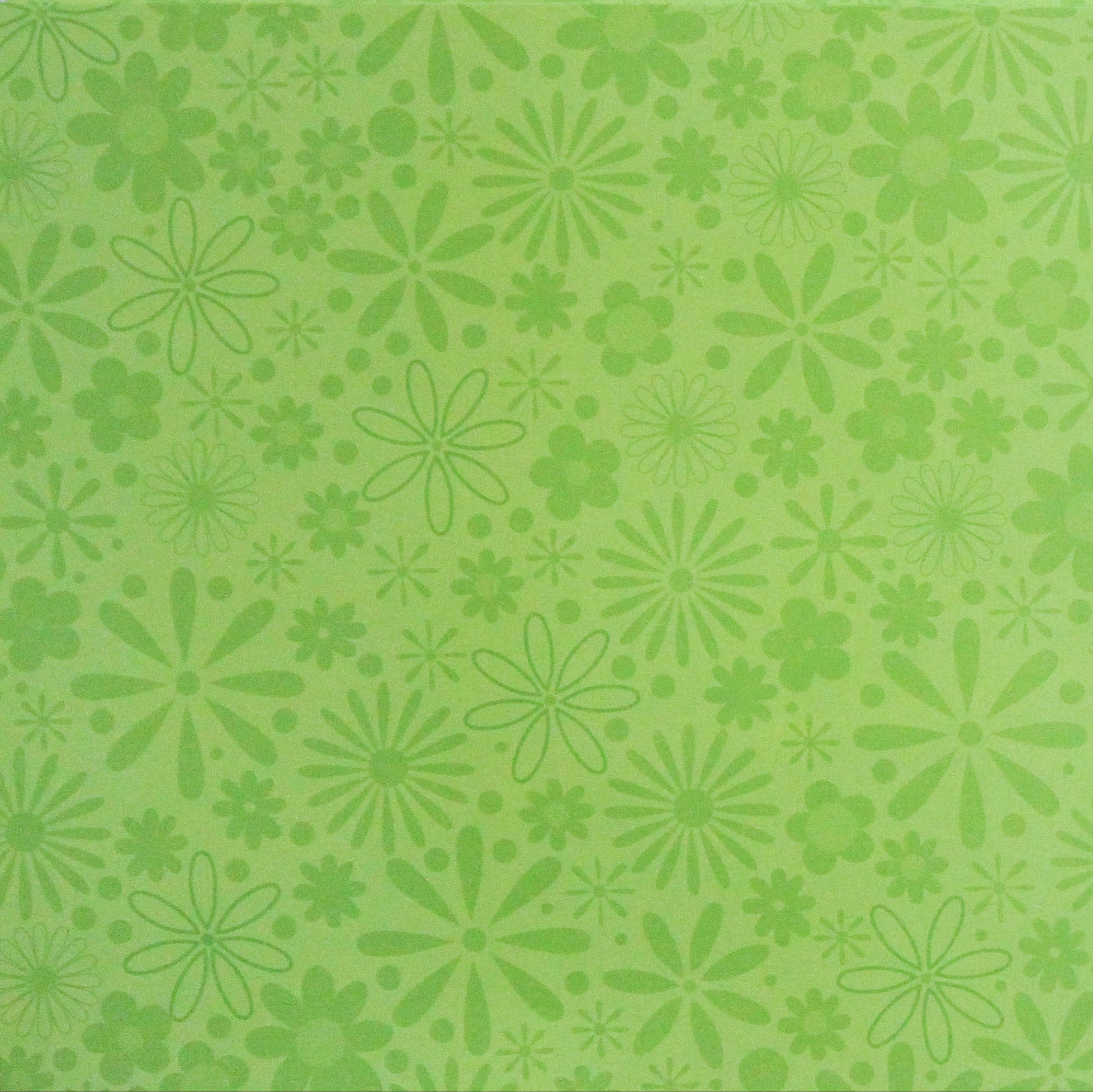 DCWV 12 X 12 Green Flowers Variety Scrapbook Paper