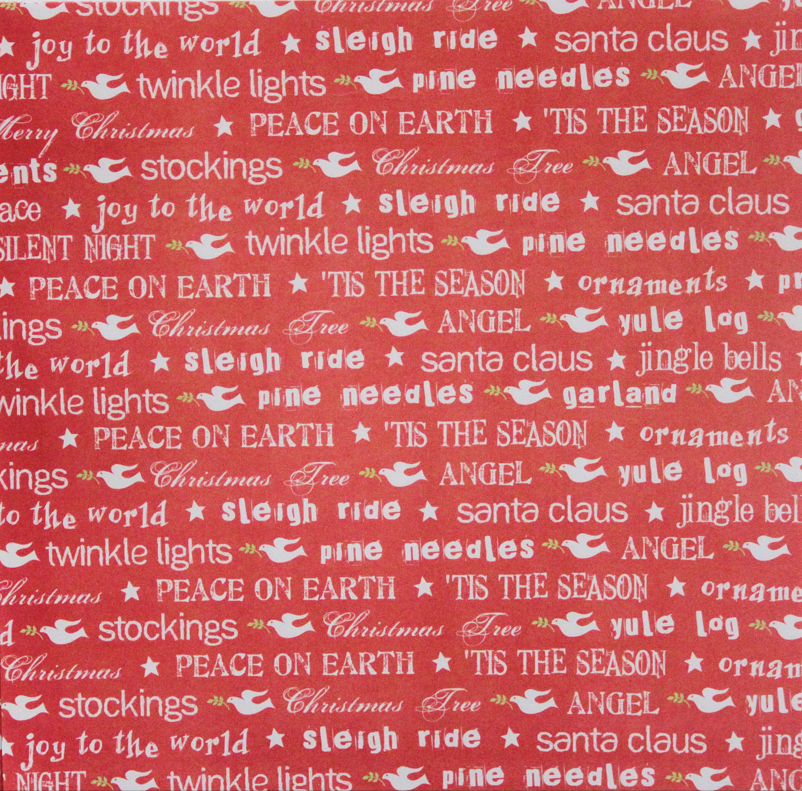 DCWV 12 x 12 Holiday Words Scrapbook Paper