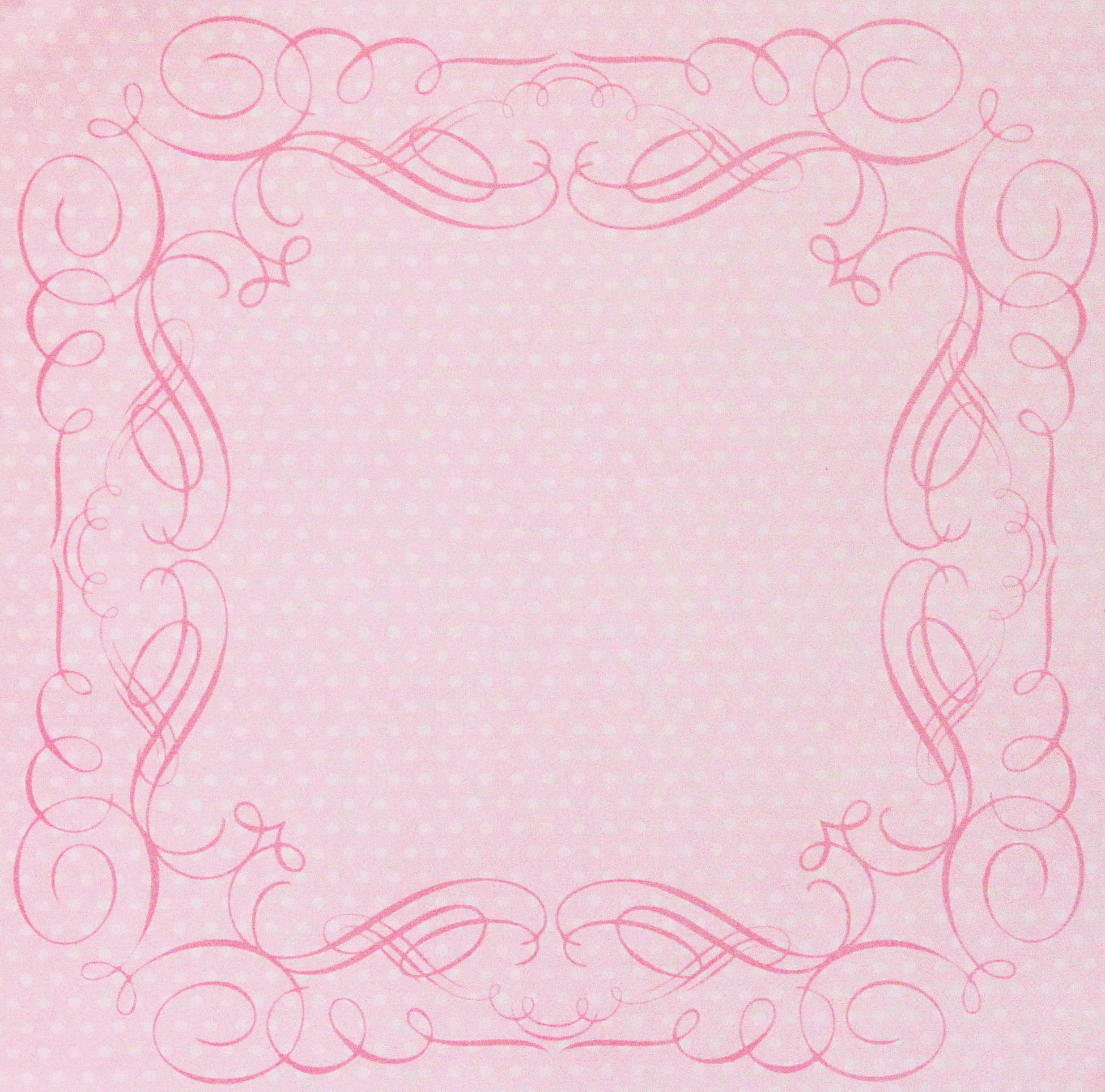 DCWV 12 X 12 Pink Frame Scrapbook Paper