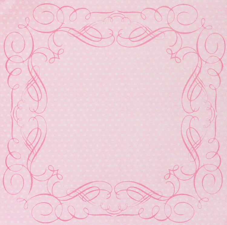 DCWV 12 X 12 Pink Frame Scrapbook Paper