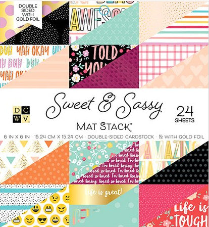 DCWV Sweet & Sassy Mat Stack 6 x 6 Paper Pad