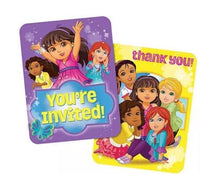 Nickelodeon Dora & Friends 16 Count Invitations & Thank You Postcards Set