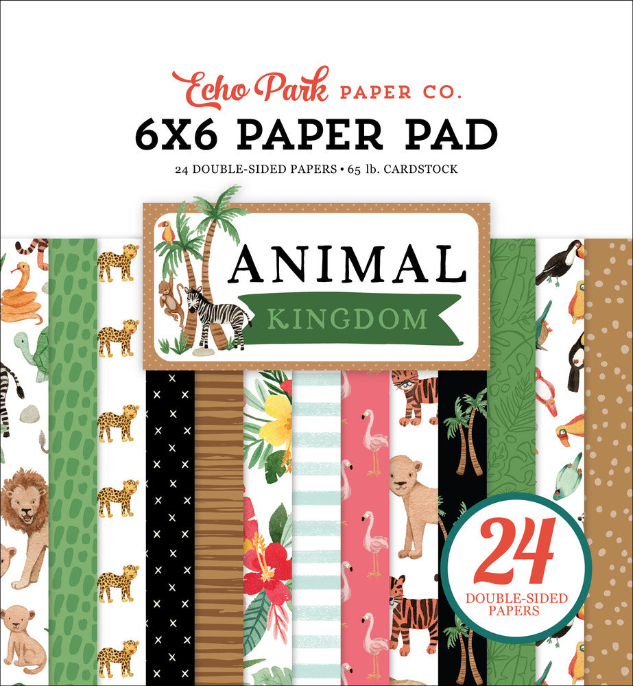 Echo Park Animal Kingdom 6 x 6 Scrapbook Paper Pad