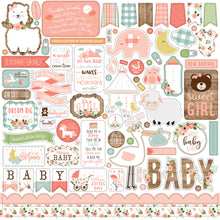 Echo Park Baby Girl 12 x 12 Element Sticker Sheet