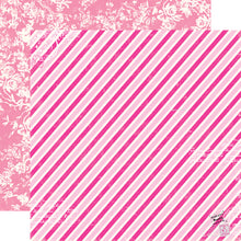 Echo Park 12 x 12 Be Mine Airmail Stripe Double-Sided Scrapbook Paper