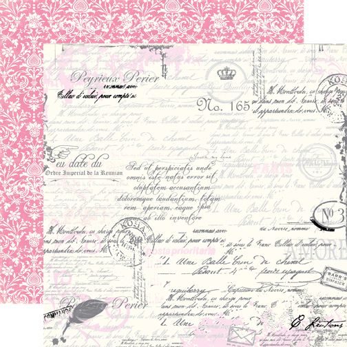 Echo Park 12 x 12 Be Mine Love Letters Double-Sided Scrapbook Paper