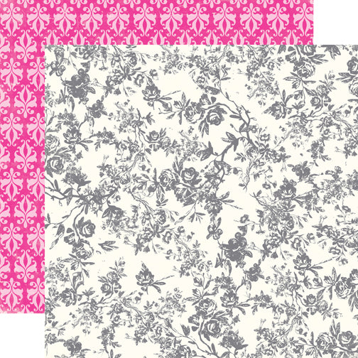 Echo Park 12 x 12 Be Mine Rose Bouquet Double-Sided Scrapbook Paper