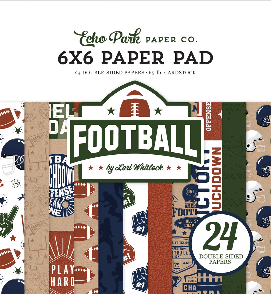 Echo Park Football 6 x 6 Scrapbook Paper Pad