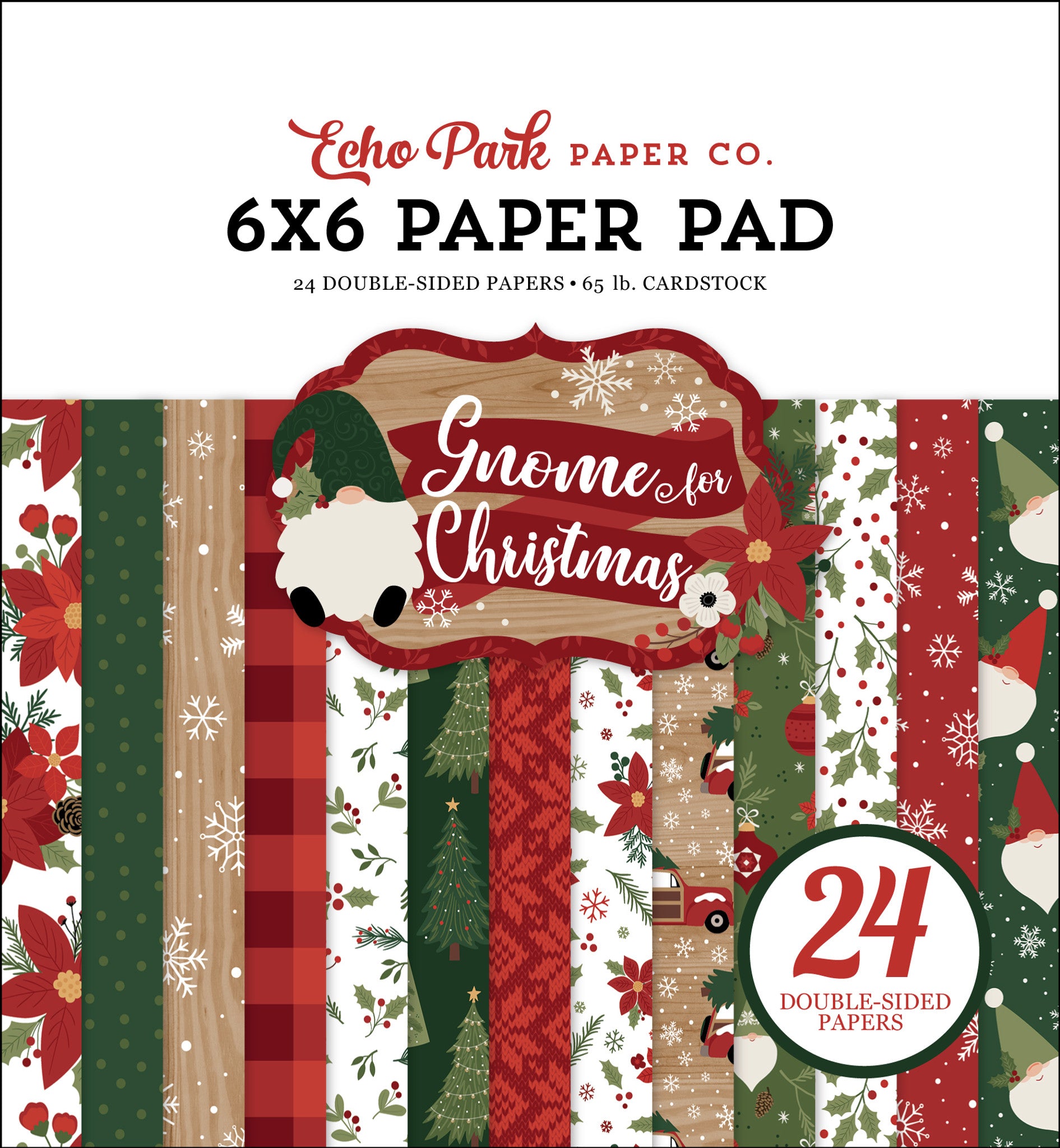 Echo Park Gnome For Christmas 6x6 Paper Pad