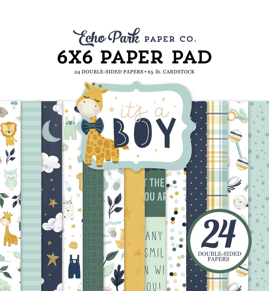 Echo Park It's A Boy 6 x 6 Scrapbook Paper Pad