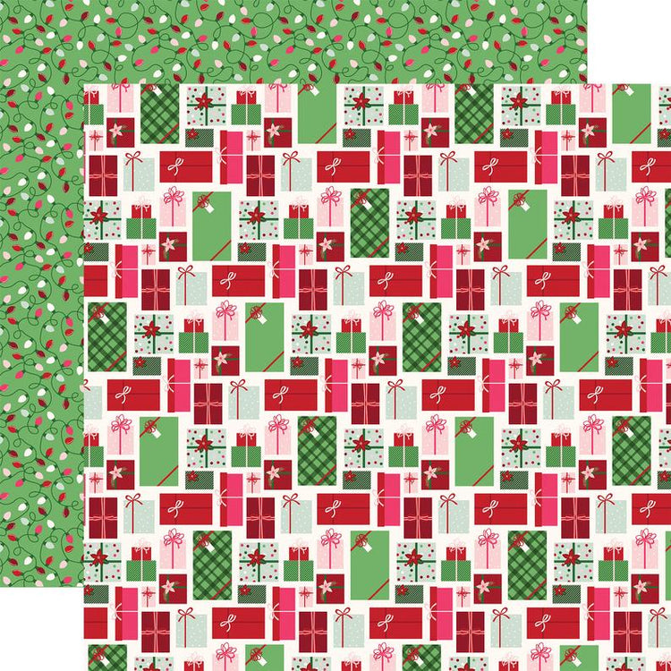 Echo Park 12 x 12 Merry & Bright Double-Sided Merry Presents Scrapbook Paper