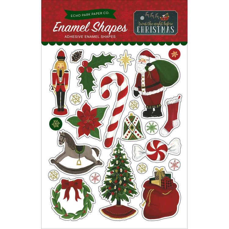 Echo Park Twas the Night Before Christmas Enamel Shape Stickers