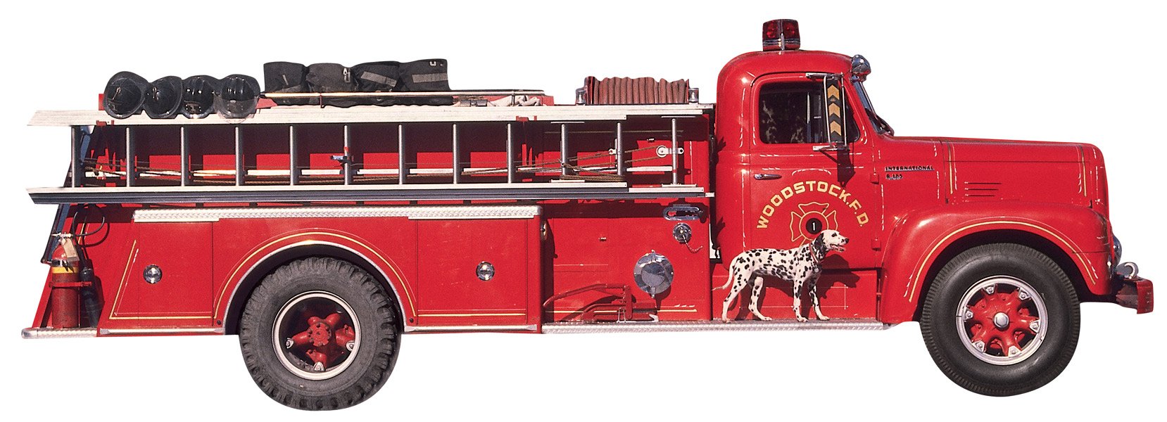 Paper House Fire Truck 3D Title Sticker