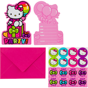 Hello Kitty 8 Count Postcard Invitations Set