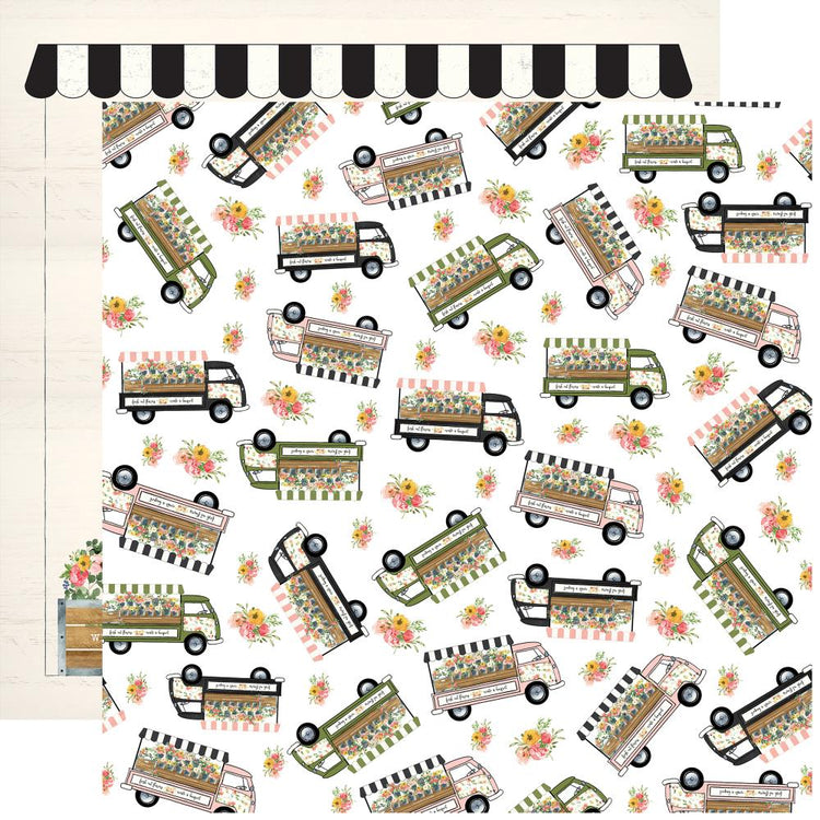 Carta Bella Spring Market Home Delivery 12 x 12 Double-Sided Scrapbook Paper
