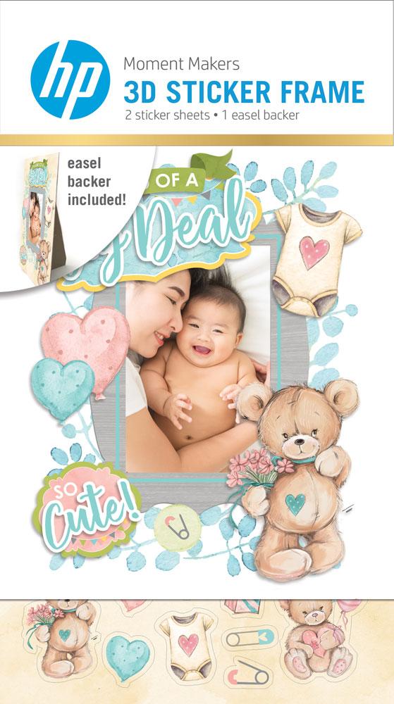 HP Moment Makers 3D Baby Sticker Frame/Easel Kit