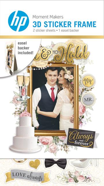 HP Moment Makers 3D Wedding Sticker Frame/Easel Kit