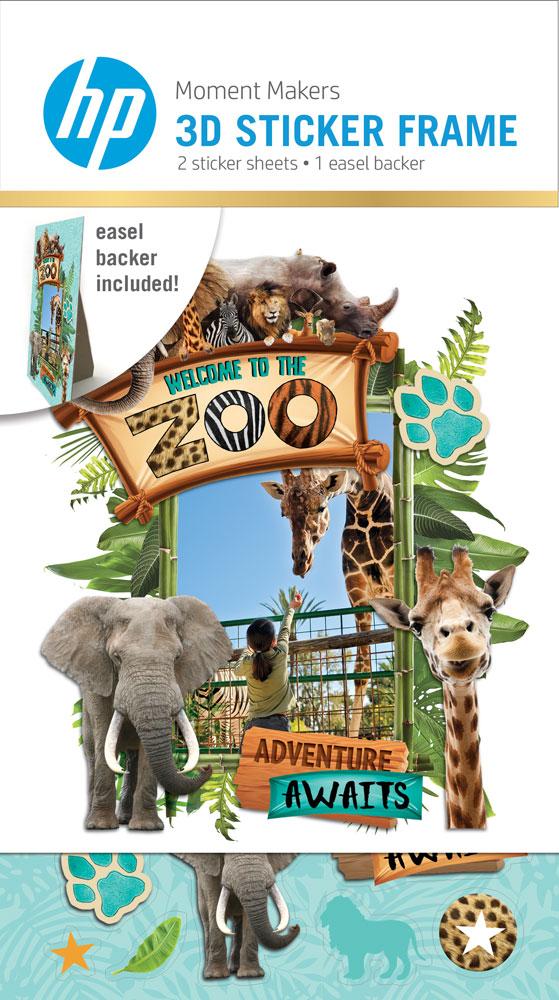HP Moment Makers 3D Zoo Sticker Frame/Easel Kit