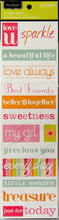 Colorbok Sweet Blooms Glitter Words Cardstock Stickers - SCRAPBOOKFARE