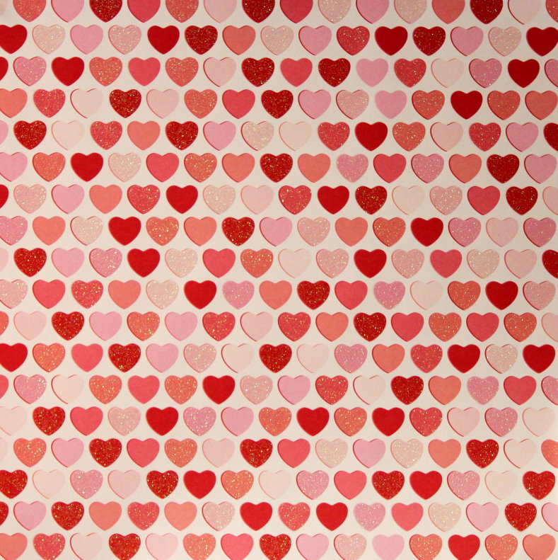 Martha Stewart Crafts Holiday Valentine Candy Hearts 12" x 12" Designer Specialty Cardstock Scrapbook Paper