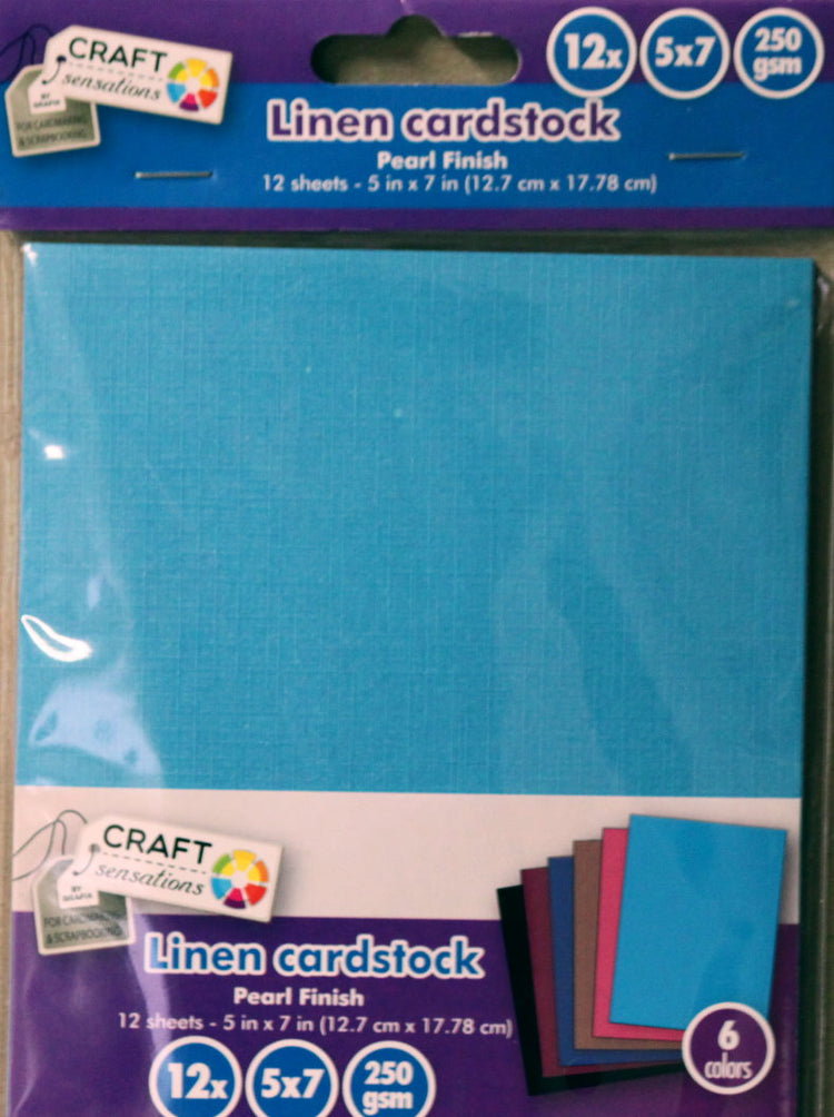 Graffix Craft Sensations Pearl Finish Linen Cardstock Variety Pack