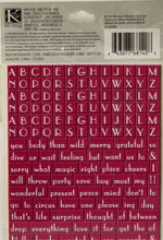 K & Company RL Pink Alphabet Adhesive Chipboard Stickers