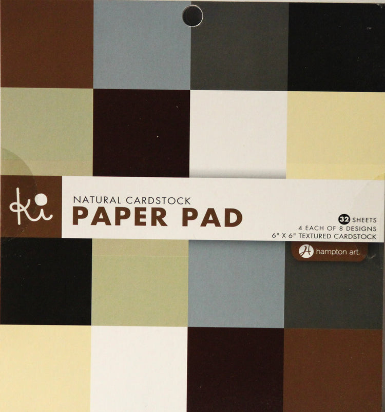 Hampton Art Ki 6 x 6 Natural Textured Cardstock Paper Pad - SCRAPBOOKFARE