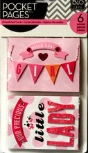 Me & My Big Ideas Pocket Pages Baby Girl Themed Embellished Cards - SCRAPBOOKFARE