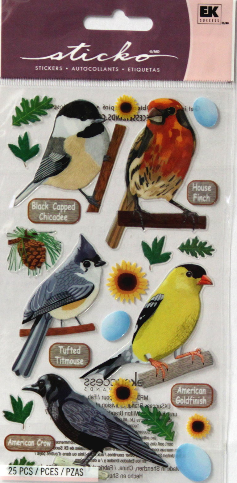 EK Success Sticko Top US Birds 1 Clear Stickers - SCRAPBOOKFARE