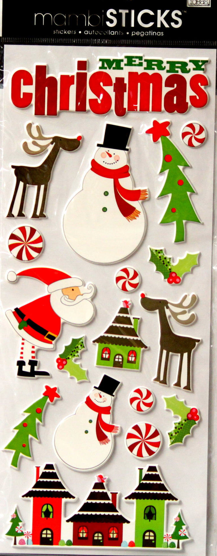 Me & My Big Ideas MambiSticks Puffy Christmas Stickers Embellishments - SCRAPBOOKFARE