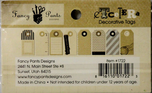 Fancy Pants Designs Etcetera Small Decorative Tags Embellishments - SCRAPBOOKFARE