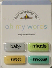 Doodlebug Design Inc. Oh My Words Baby Boy Assortment Embellishments