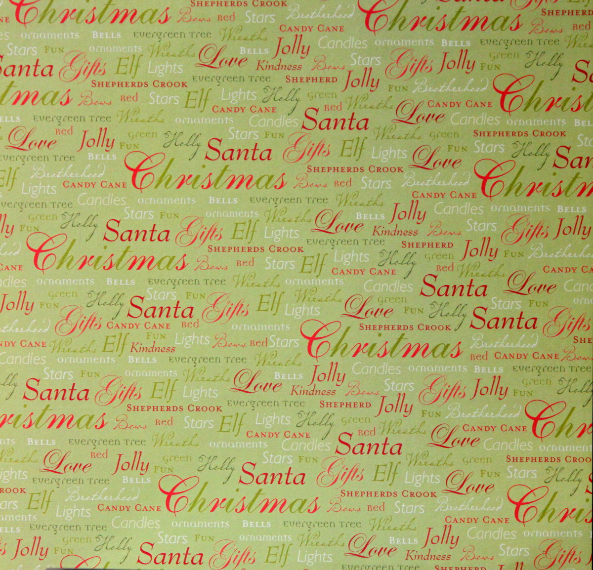 DCWV 12 x 12 Christmas Sentiments Holiday Scrapbook Paper - SCRAPBOOKFARE