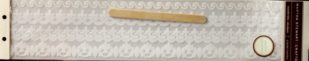 Martha Stewart Crafts Fanciful Borders White Rub-ons - SCRAPBOOKFARE