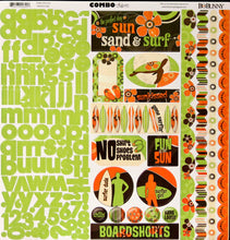BoBunny 12 x 12  Mango Luau Combo Stickers Sheet - SCRAPBOOKFARE