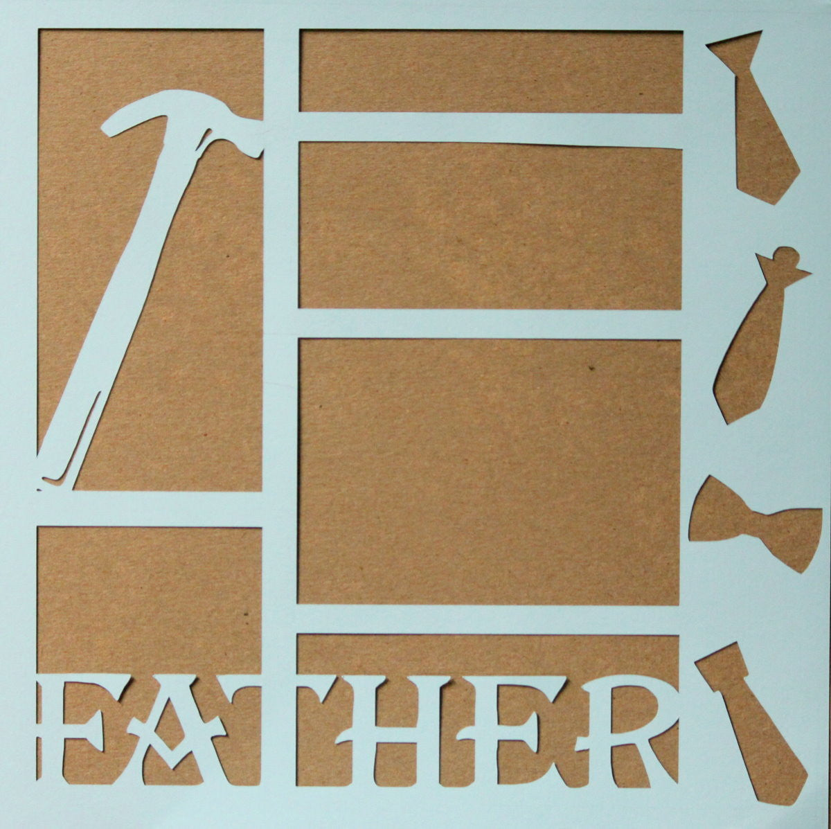 Die-Cut Cardstock Father 11.50" x 11.50" Scrapbook Page Overlay - SCRAPBOOKFARE