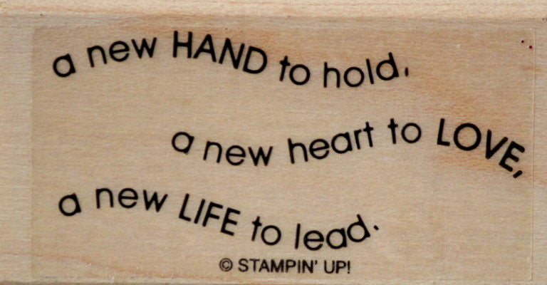 Stampin' Up! Wedding/Baby Sentiments Mounted Rubber Stamp