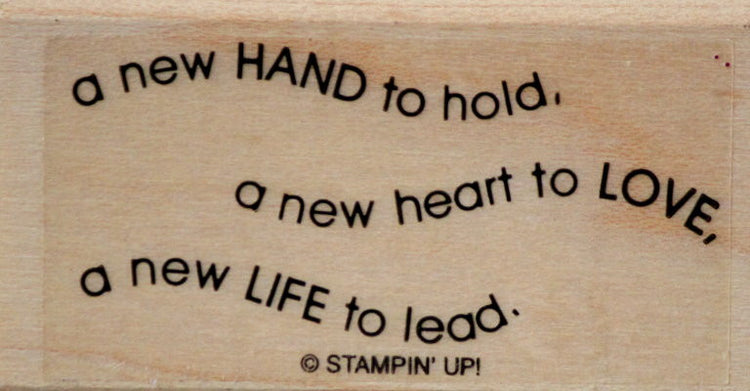 Stampin' Up! Wedding/Baby Sentiments Mounted Rubber Stamp