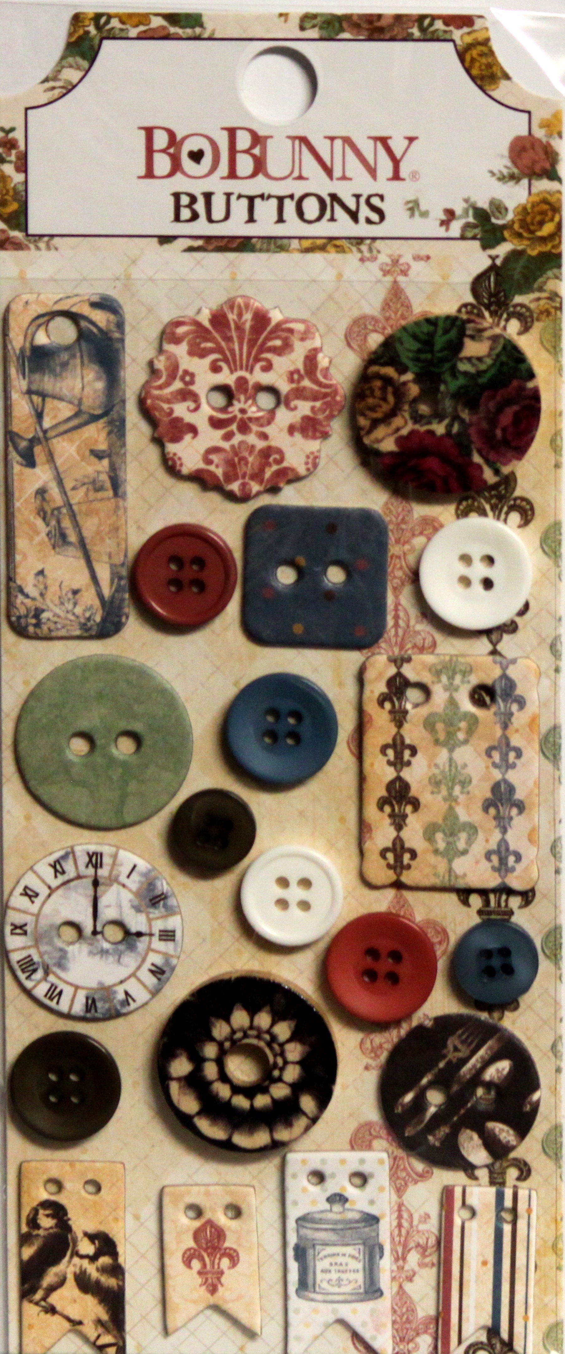 BoBunny Provence Buttons Dimensional Embellishments