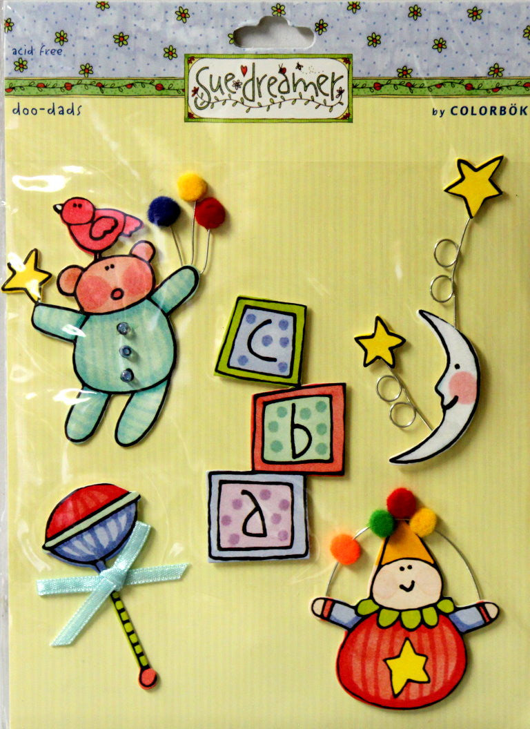 Colorbok Sue Dreamer Doo-Dads Baby Bear Dimensional Stickers - SCRAPBOOKFARE