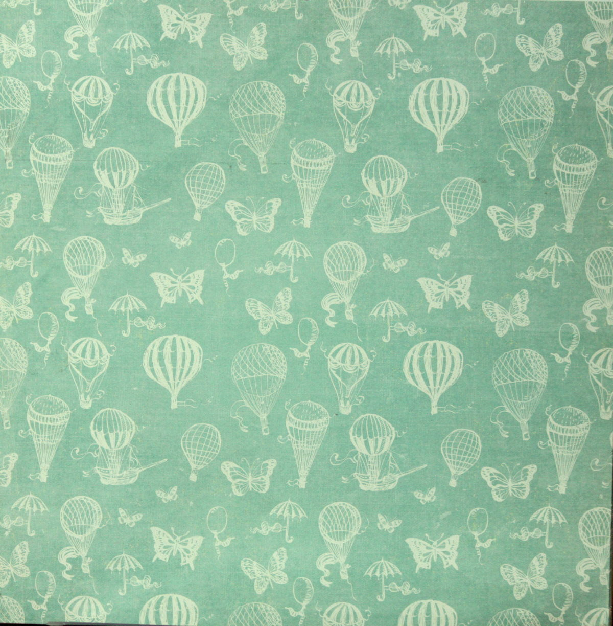 DCWV 12 X 12 Sweet Tangerine Butterflies & Balloons Print Cardstock Scrapbook Paper - SCRAPBOOKFARE