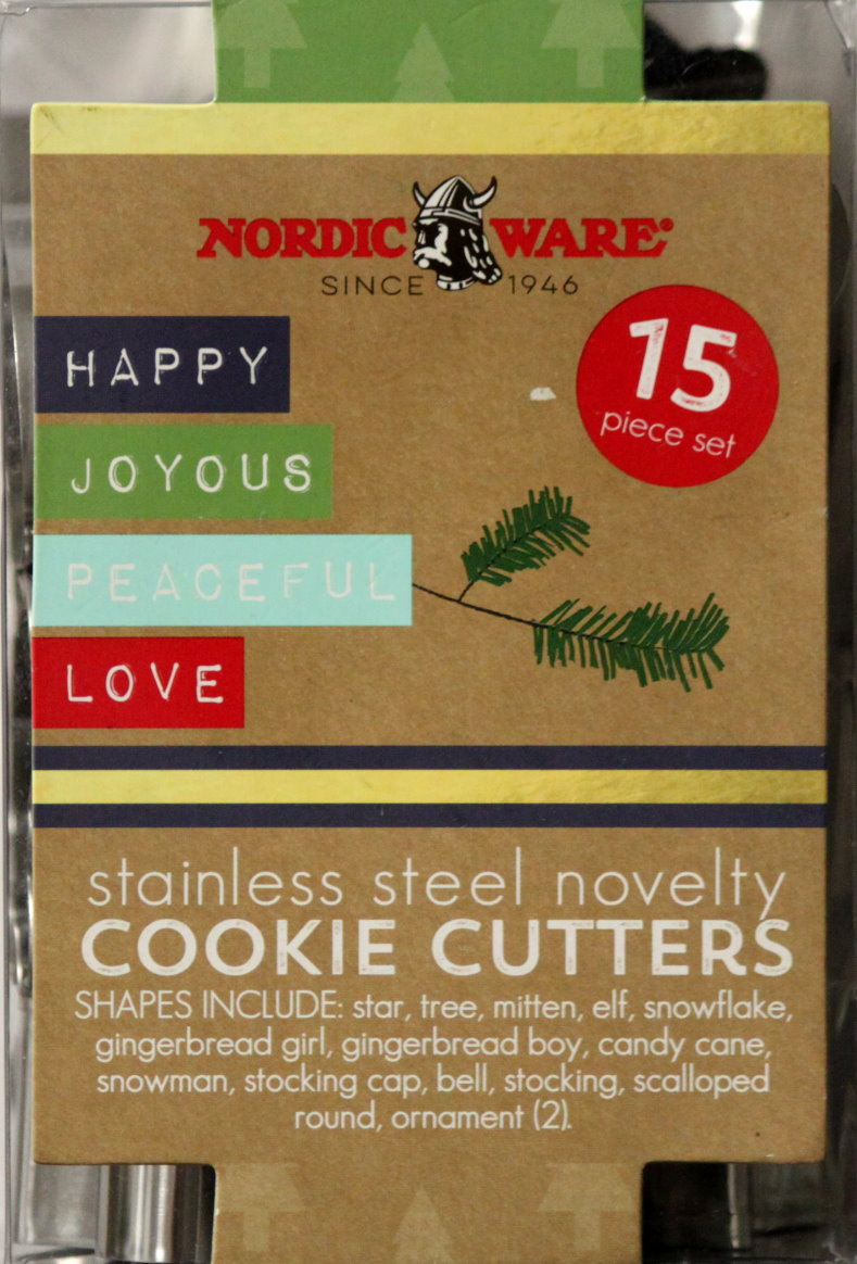 Nordic Ware Stainless Steel Christmas Novelty Cookie Cutters